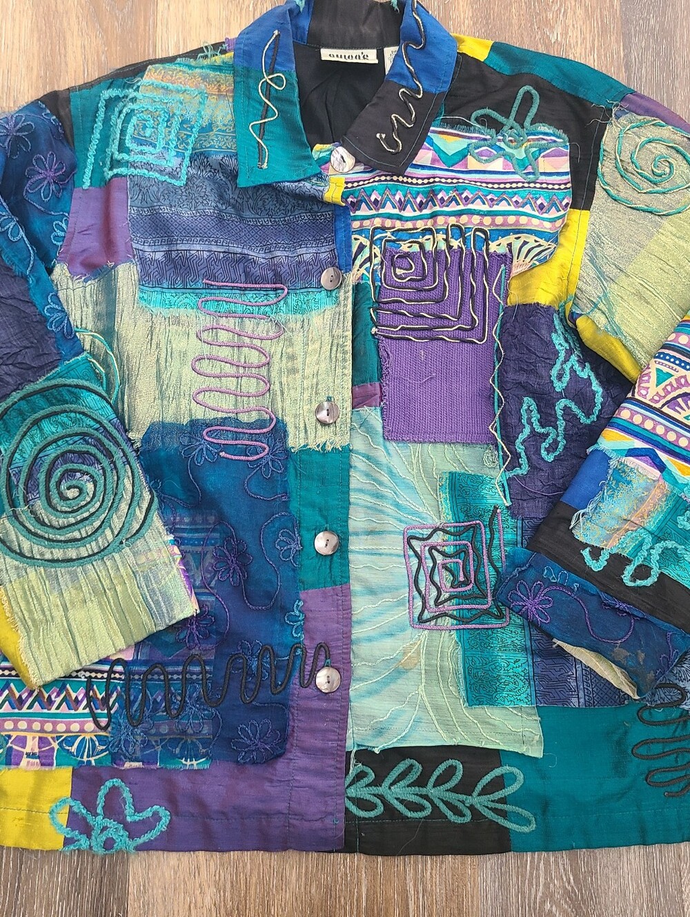Chicos Vintage 90s Patchwork Jacket Size MED